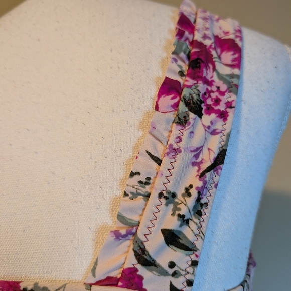 Mossimo Green Pink Floral Ruffle Bikini Top & Bottom - Picture 8 of 16